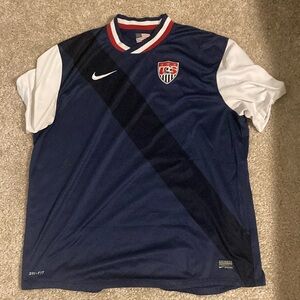 Nike Navy and White USA Soccer Jersey XXL
